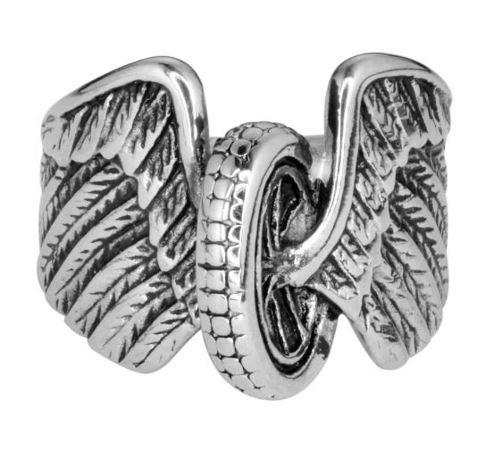 Gents Keep Us Safe Ring Stainless Steel Motorcycle Biker Jewelry