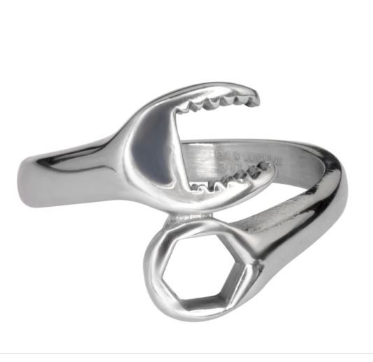 Ladies Wrench Ring Stainless Steel Motorcycle Jewelry