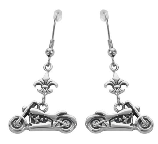 1634 Motorcycle Fleur De Lis French Wire Stainless Steel