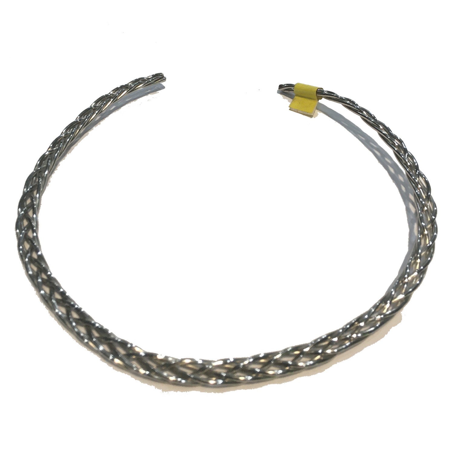 SLIDE CHOKER DOUBLE TWIST SILVER STAINLESS STEEL 1/4
