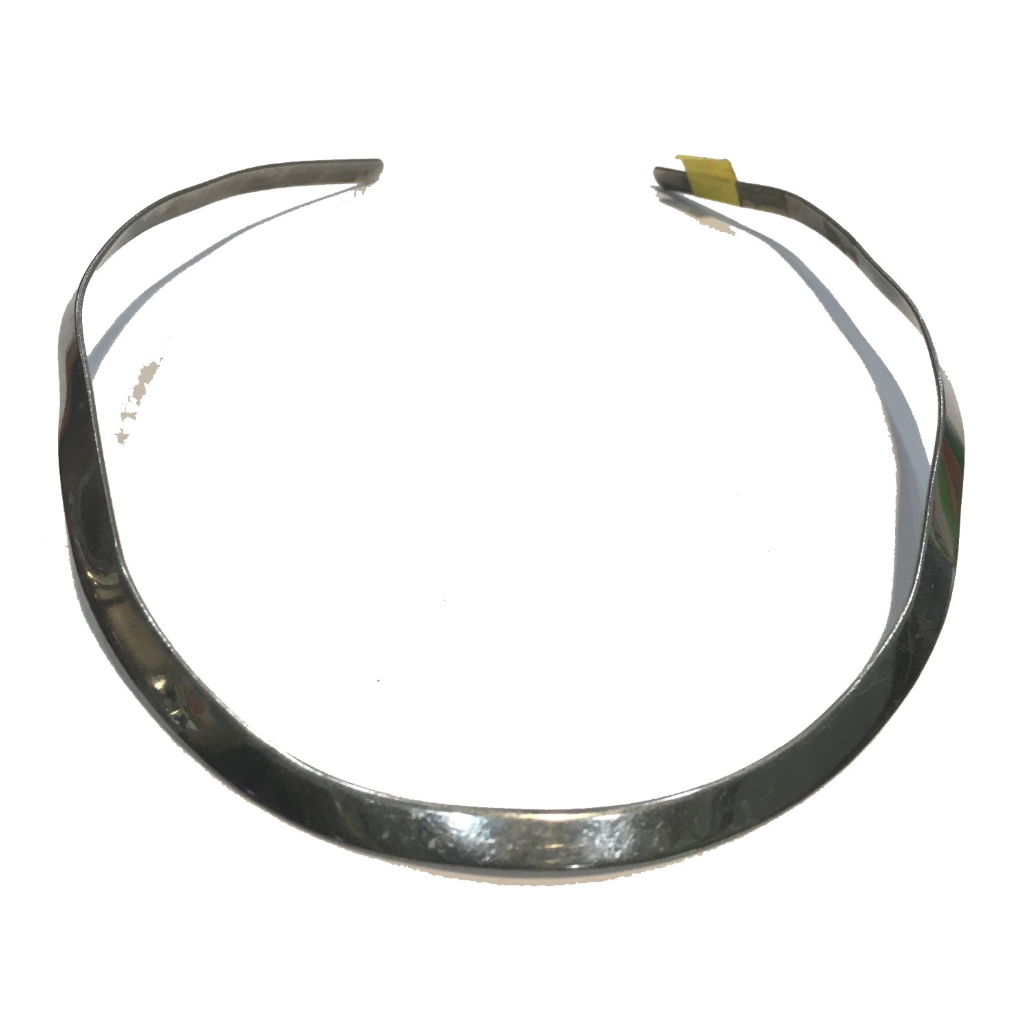 SLIDE CHOKER U SHAPE PLAIN SILVER STAINLESS STEEL 1/4 X 16 1/2