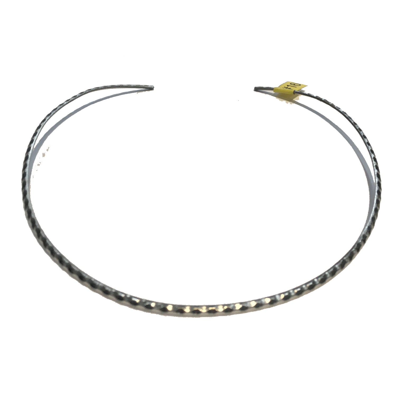 SLIDE CHOKER THIN NOTCHED DIAMOND DESIGN STAINLESS STEEL 1/8