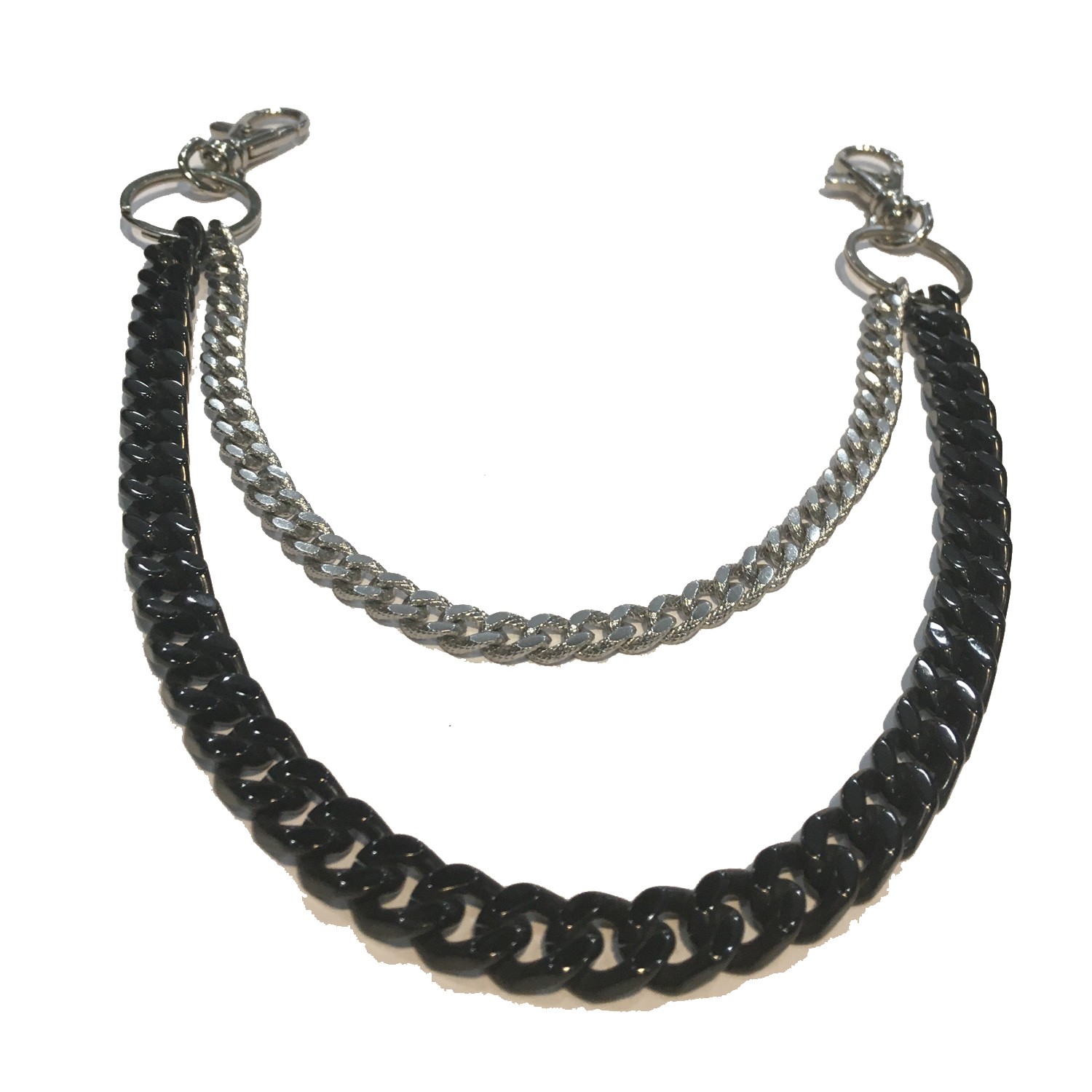 JEAN BLING CUSTOM DESIGNED DOUBLE CHAIN STAINLESS STEEL