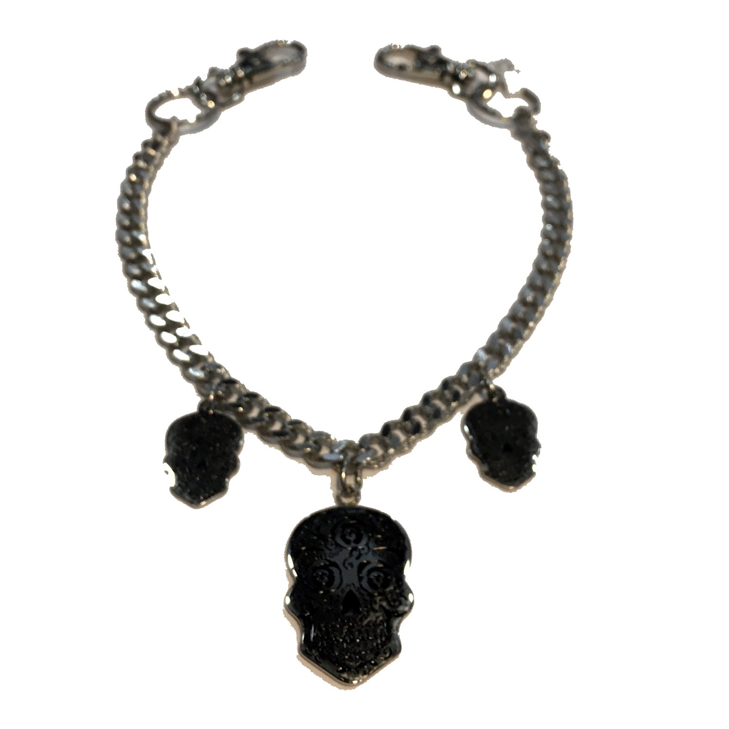 JEAN BLING CUSTOM DESIGNED SINGLE CHAIN WITH SUGAR SKULLS