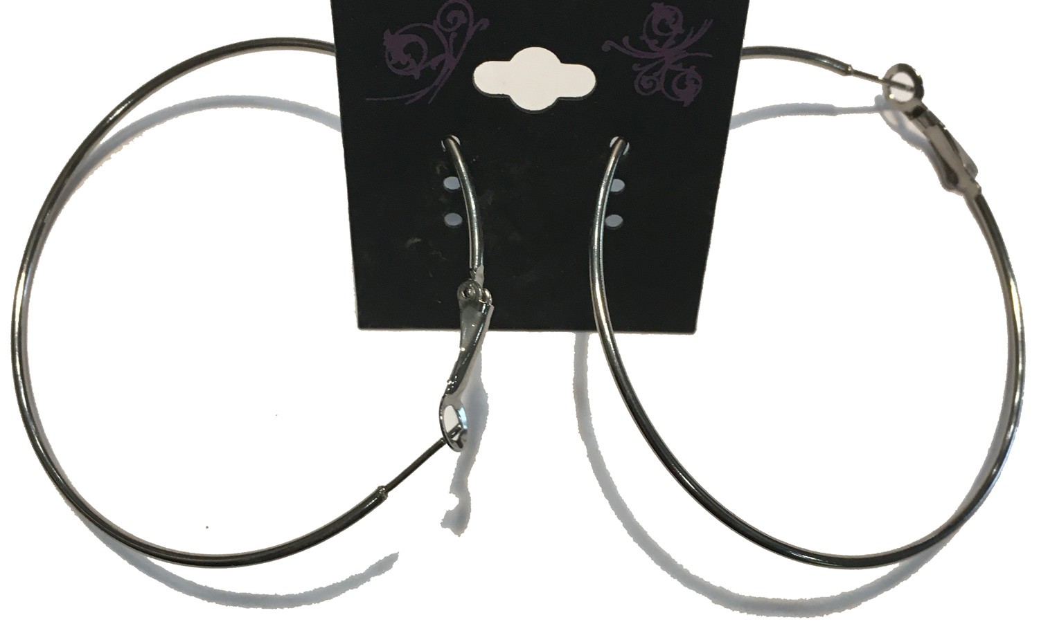 HOOPS EXTRA LARGE THING SILVER EARRINGS STAINLESS STEEL
